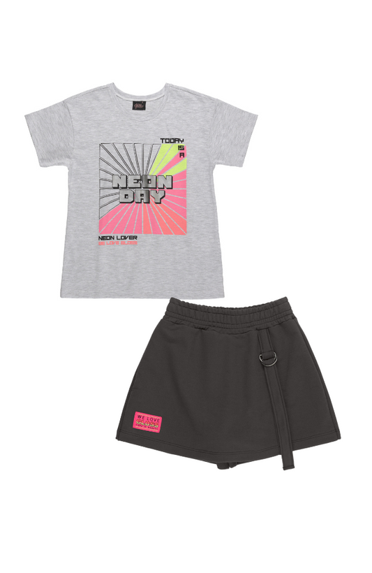 Neon Day Tee & Sweat Skort