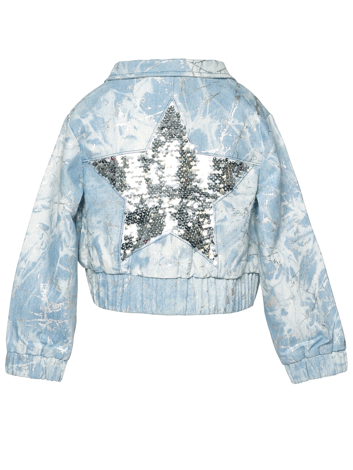 Star Sequin Denim Jacket & Denim Trousers