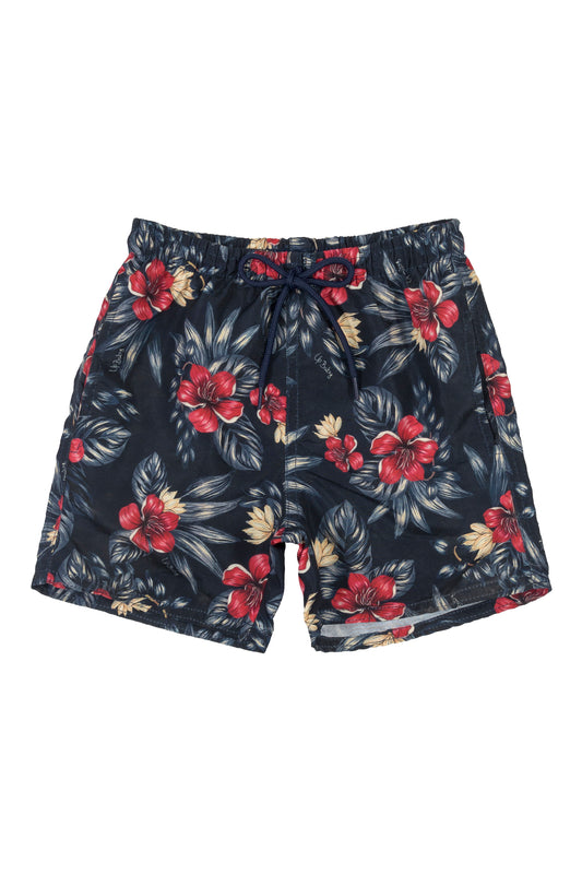 Red UV T-Shirt & Floral Short