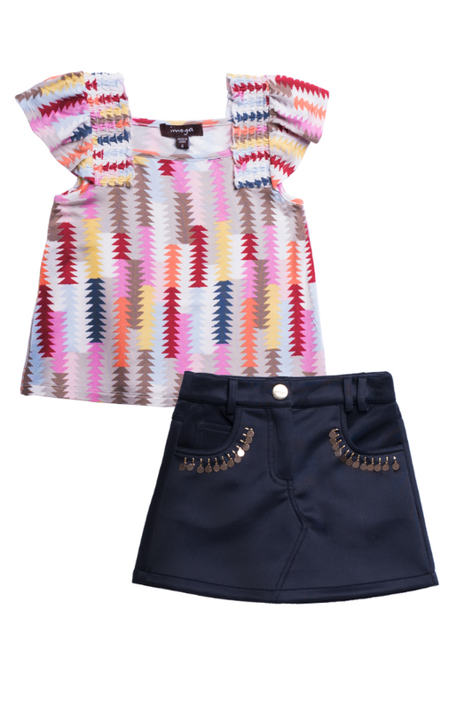 Santa Fe Blouse & Glenn Scuba Skirt